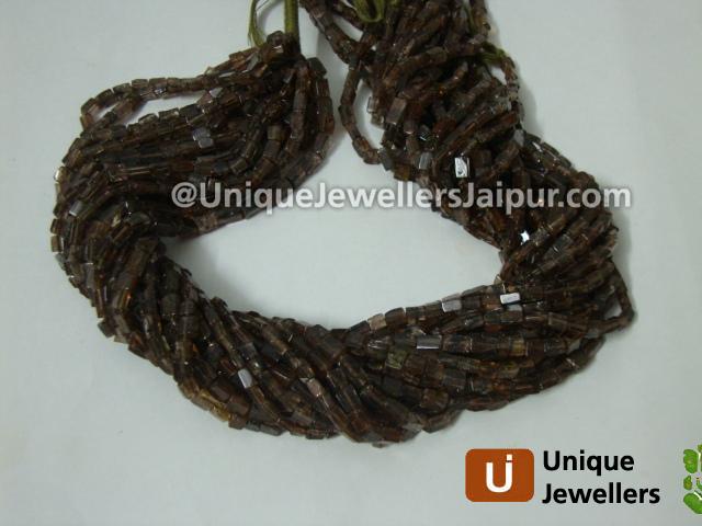 Brown Andulosite Plain Square Beads